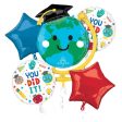 Graduation Fun Bouquet Foil Balloon 5pcs For Discount