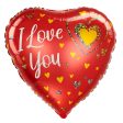 I Love You Glitter Jumbo Hearts Foil Balloon 28in Online Sale